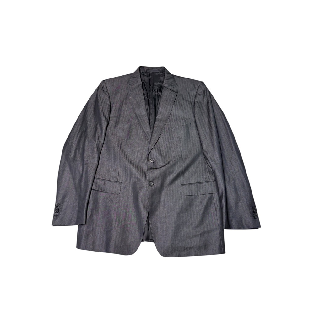 Z Zegna Mens Wool Suit Jacket‎ Blazer Charcoal Gray 54R